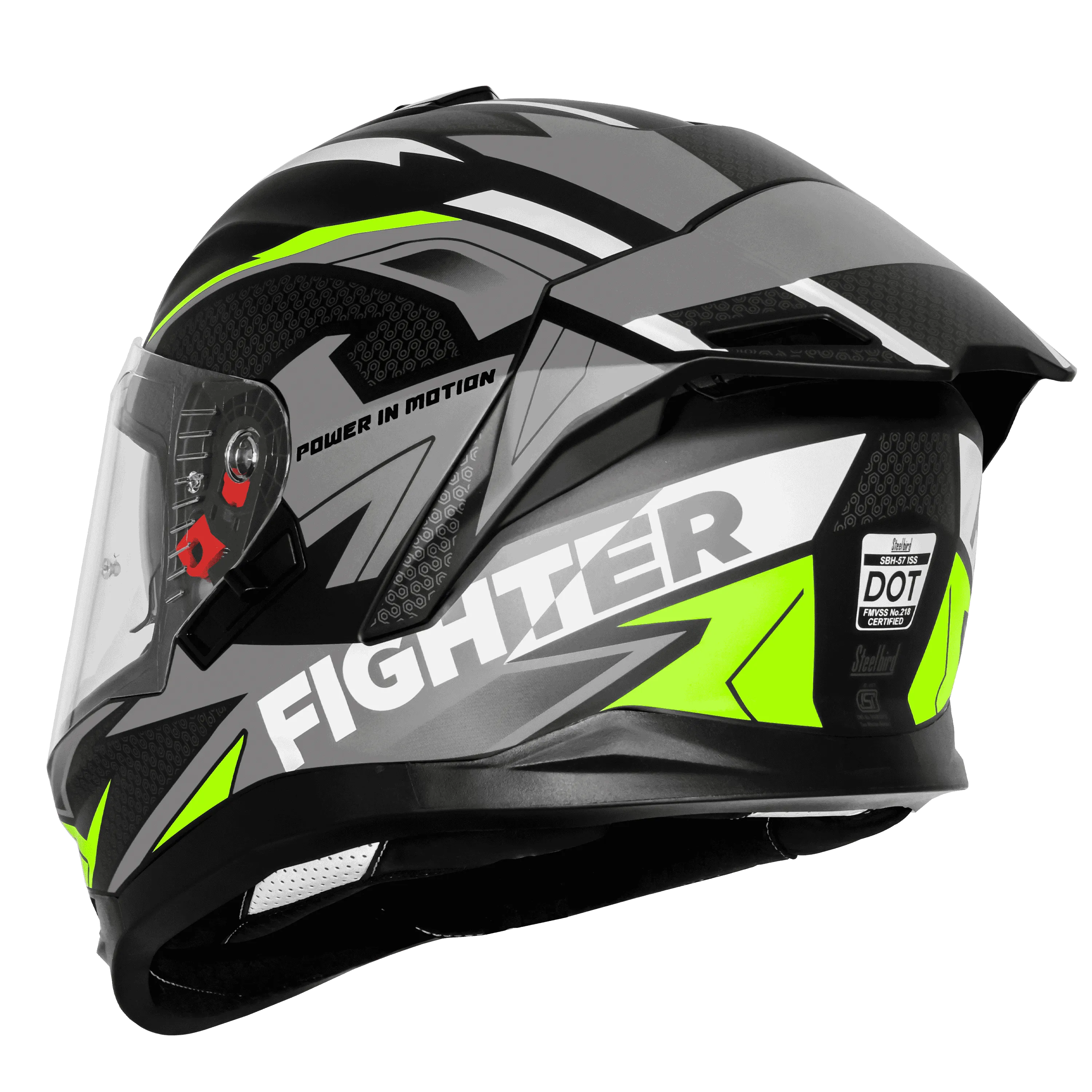Steelbird Sbh 57 Fighter F7 Matt Black Gray Full face Helmet