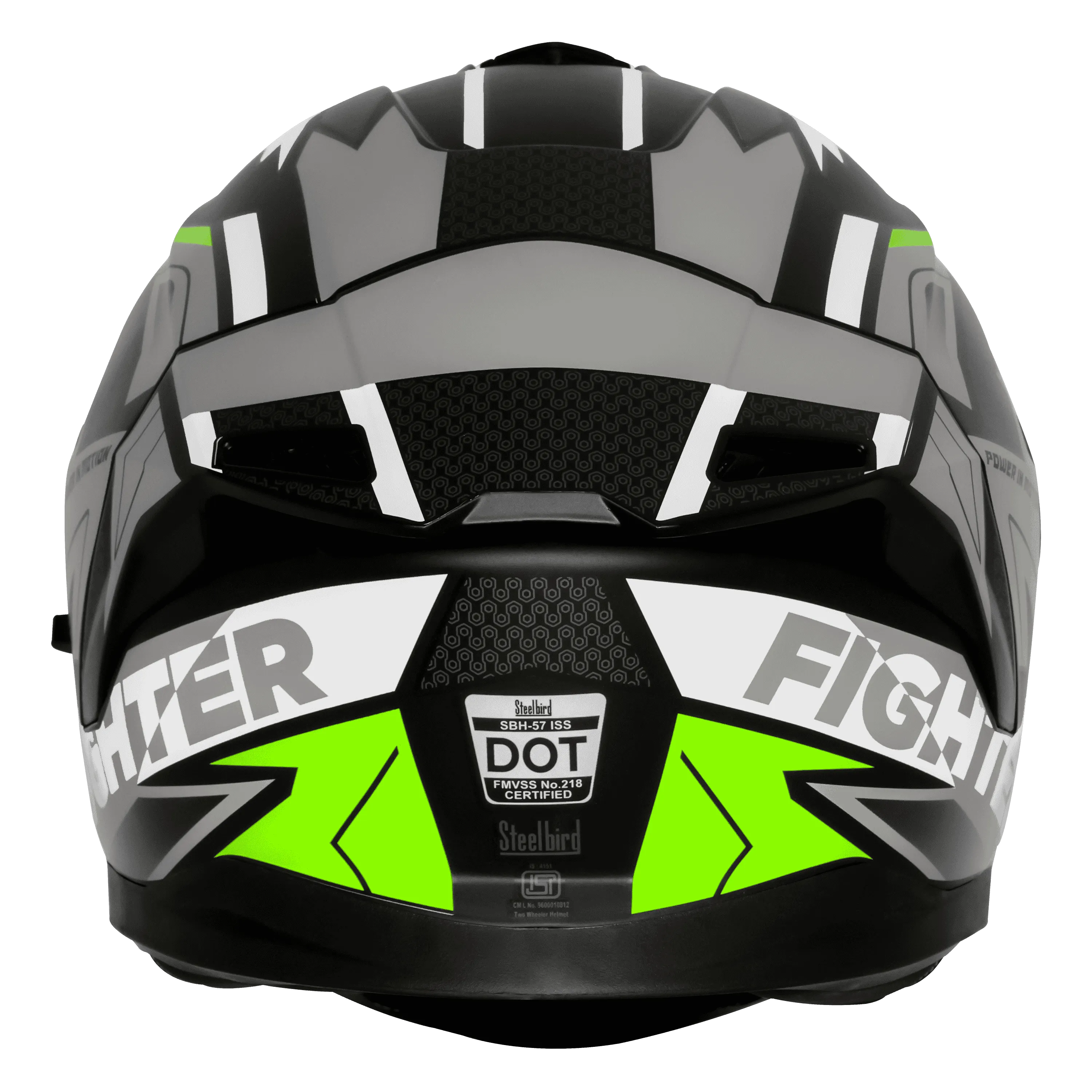 Steelbird Sbh 57 Fighter F7 Matt Black Gray Full face Helmet