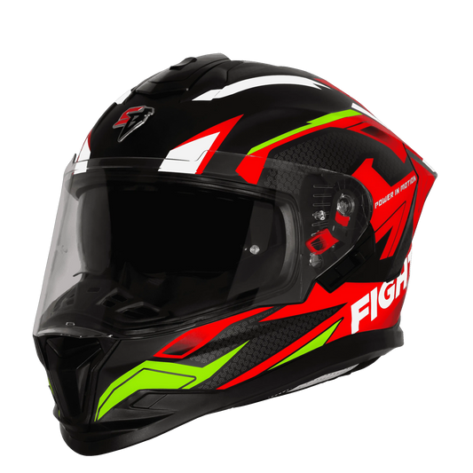 Steelbird Sbh 57 Fighter F7 Matt Black Red Full Face Helmet