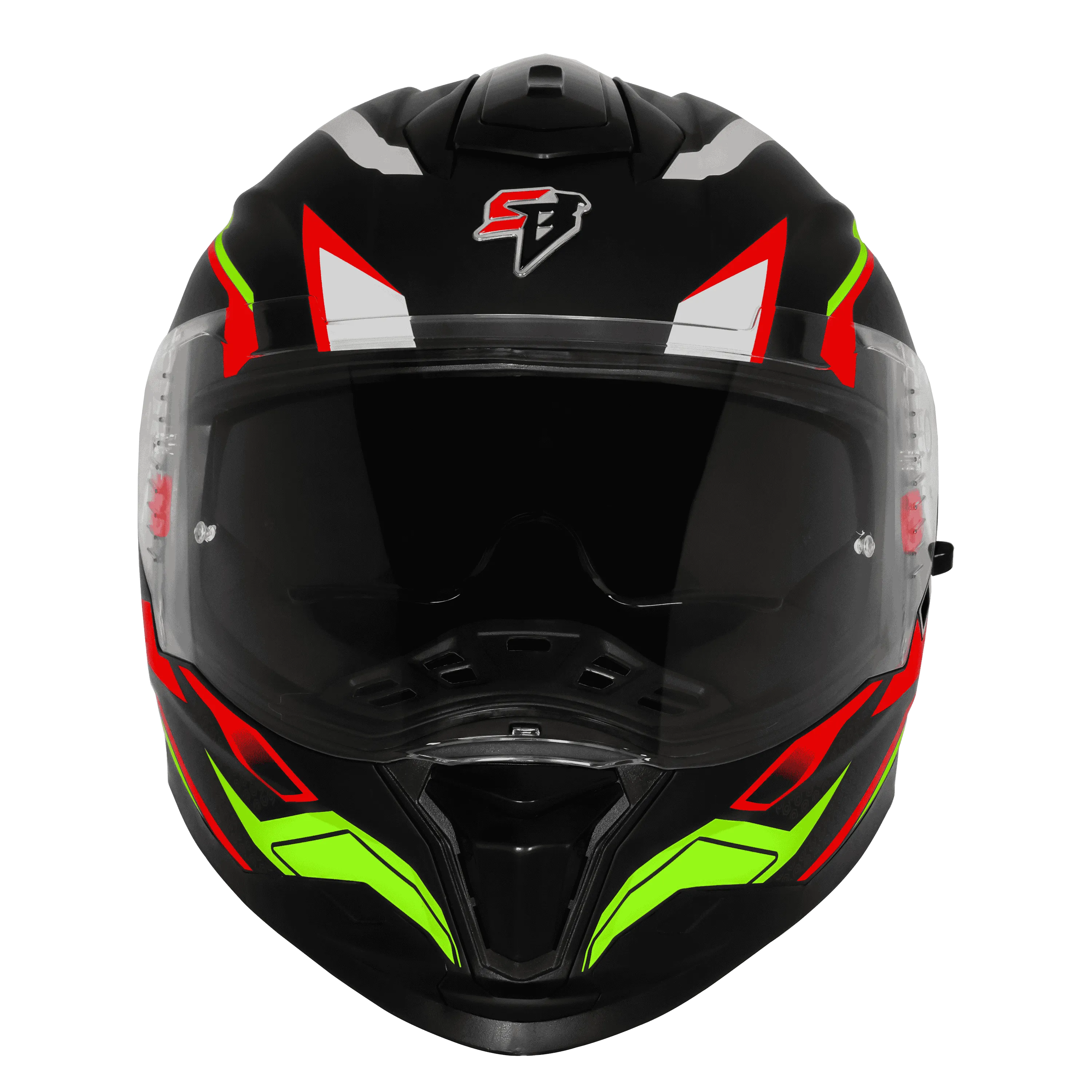 Steelbird Sbh 57 Fighter F7 Matt Black Red Full Face Helmet