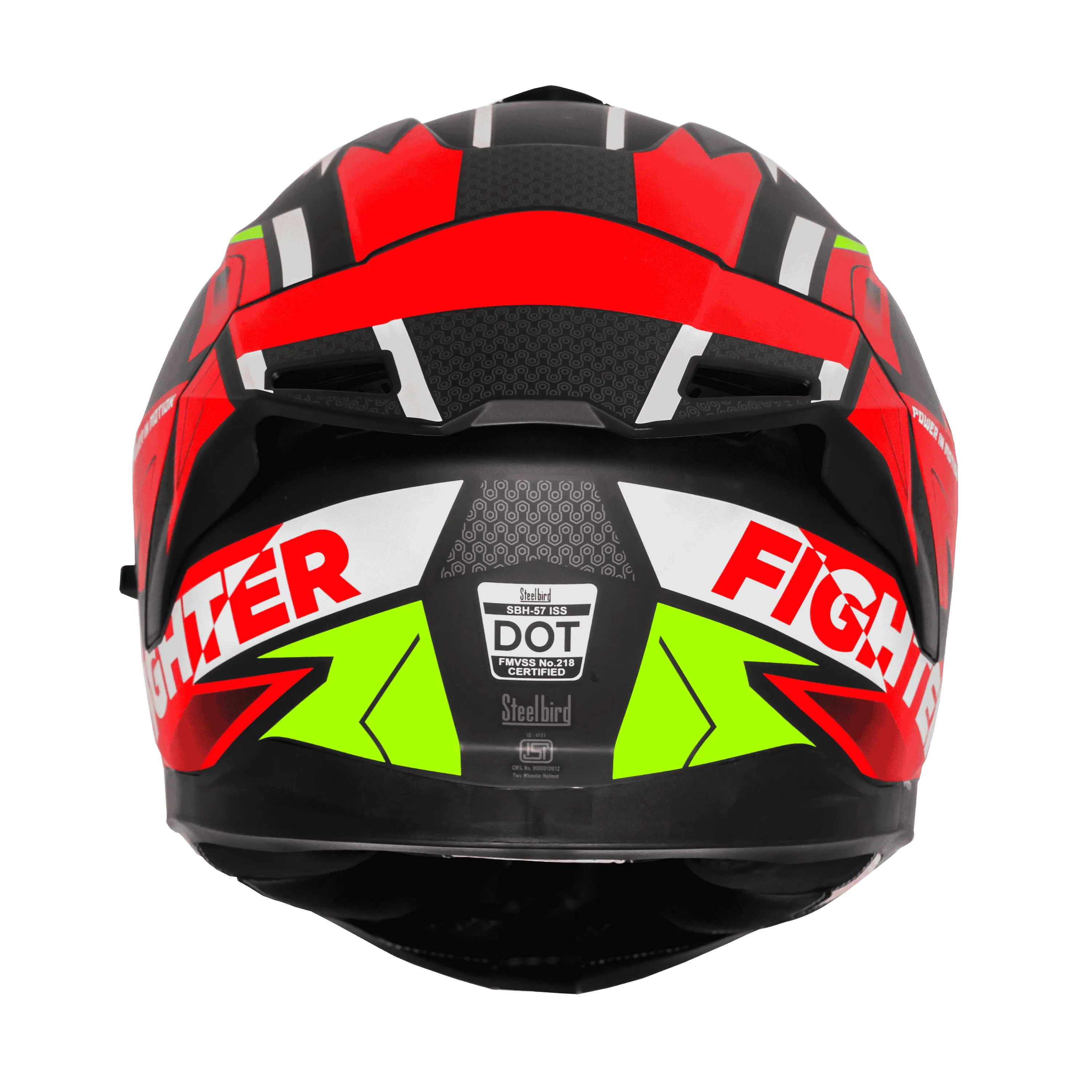Steelbird Sbh 57 Fighter F7 Matt Black Red Full Face Helmet