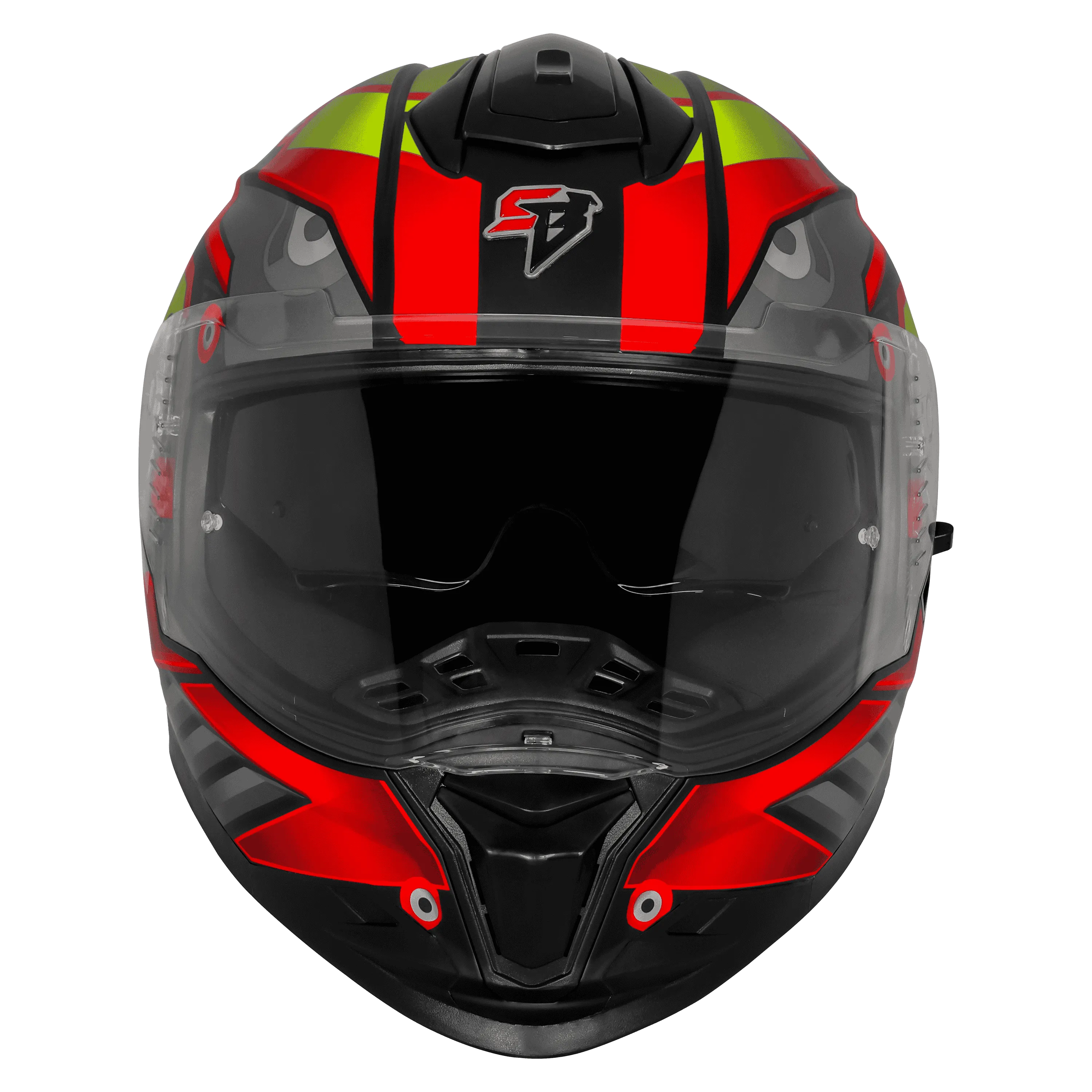 Steelbird Sbh 57 Fighter F8 Matt Black Red Full Face Helmet