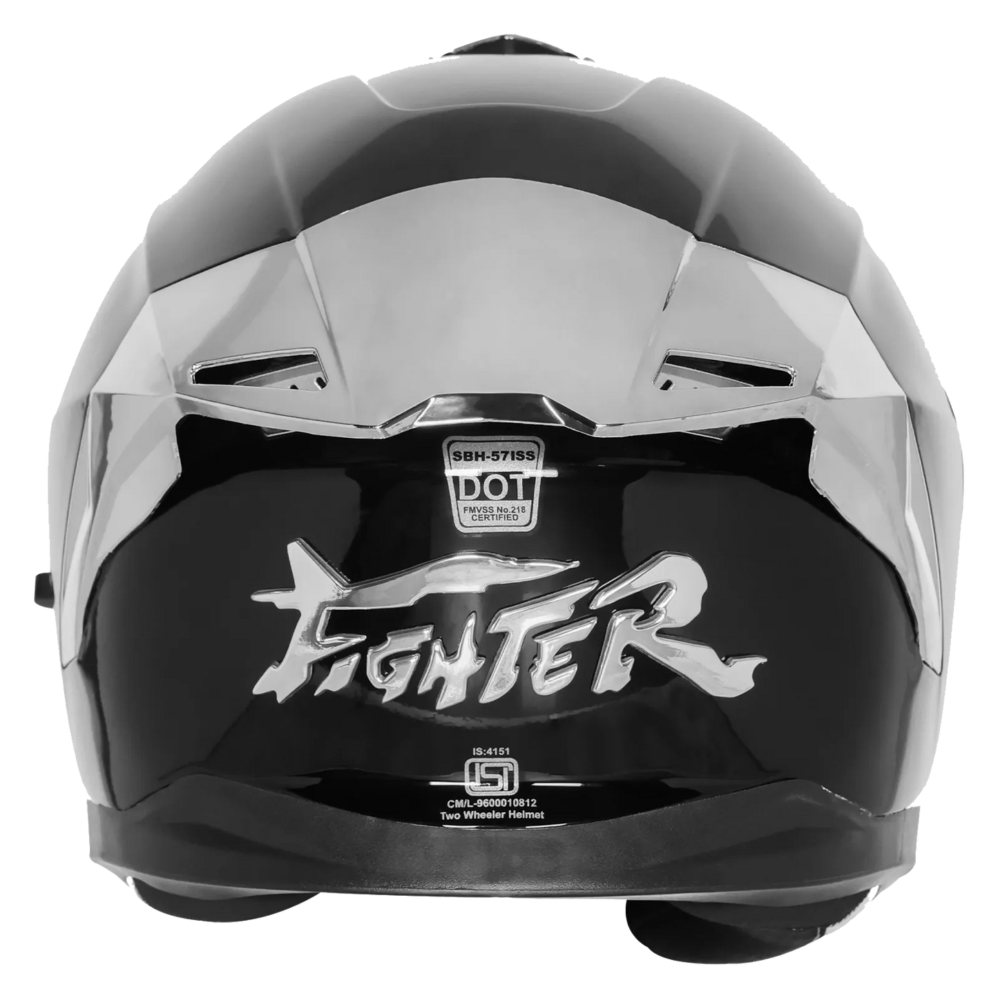 Steelbird Sbh 57 Fighter F9 Black Full Face Helmet
