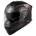 Steelbird Sbh 57 Fighter Matt Black Red Full Face Helmet