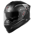 Steelbird Sbh 57 Fighter Matt Black White Full Face Helmet