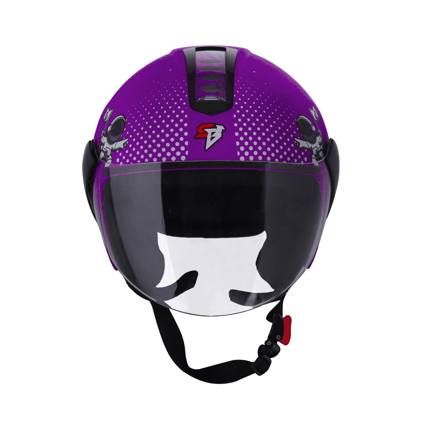 Steelbird Sbh 5 Astronaut Glossy Violet Half Face Helmet