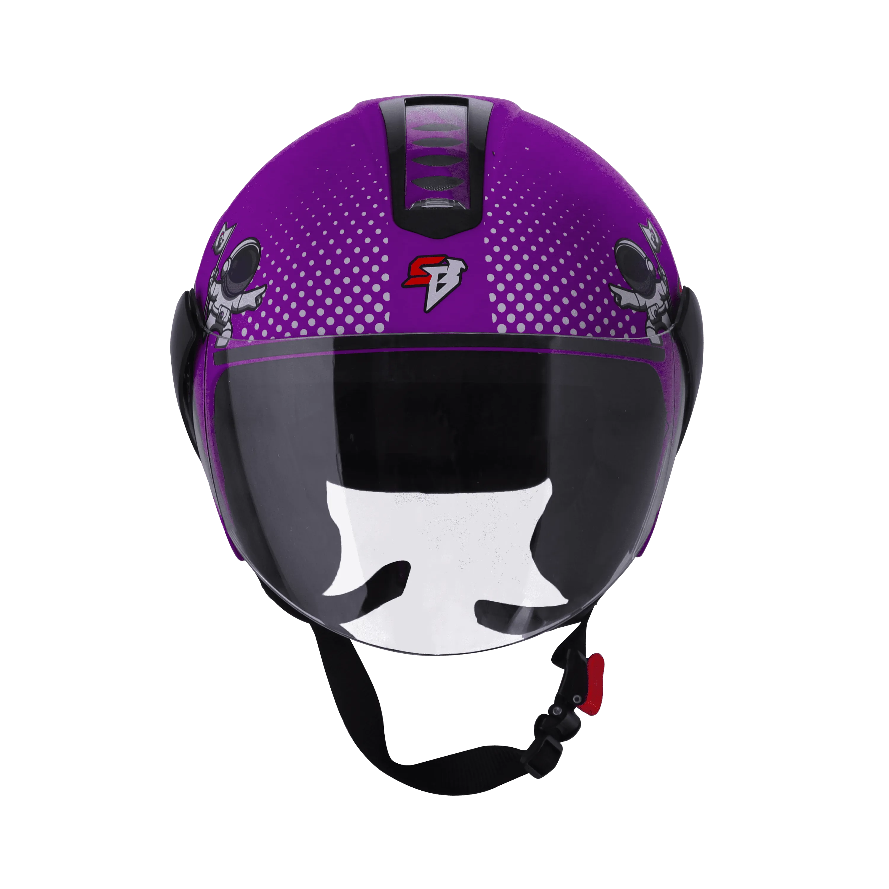 Steelbird Sbh 5 Astronaut Glossy Violet Half Face Helmet