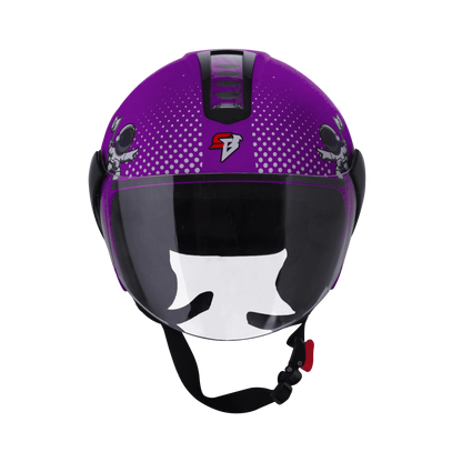 Steelbird Sbh 5 Astronaut Glossy Violet Half Face Helmet