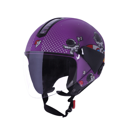Steelbird Sbh 5 Astronaut Glossy Violet Half Face Helmet