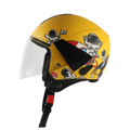 Steelbird Sbh 5 Astronaut Moon Yellow Half Face Helmet