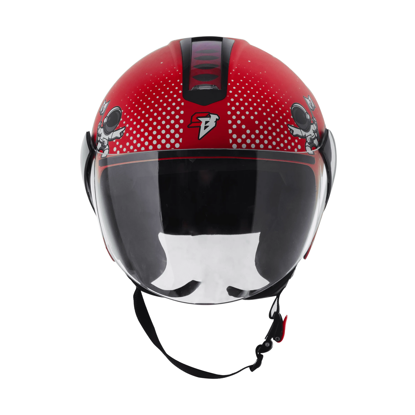 Steelbird Sbh 5 Astronaut Red Half Face Helmet