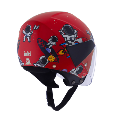 Steelbird Sbh 5 Astronaut Red Half Face Helmet
