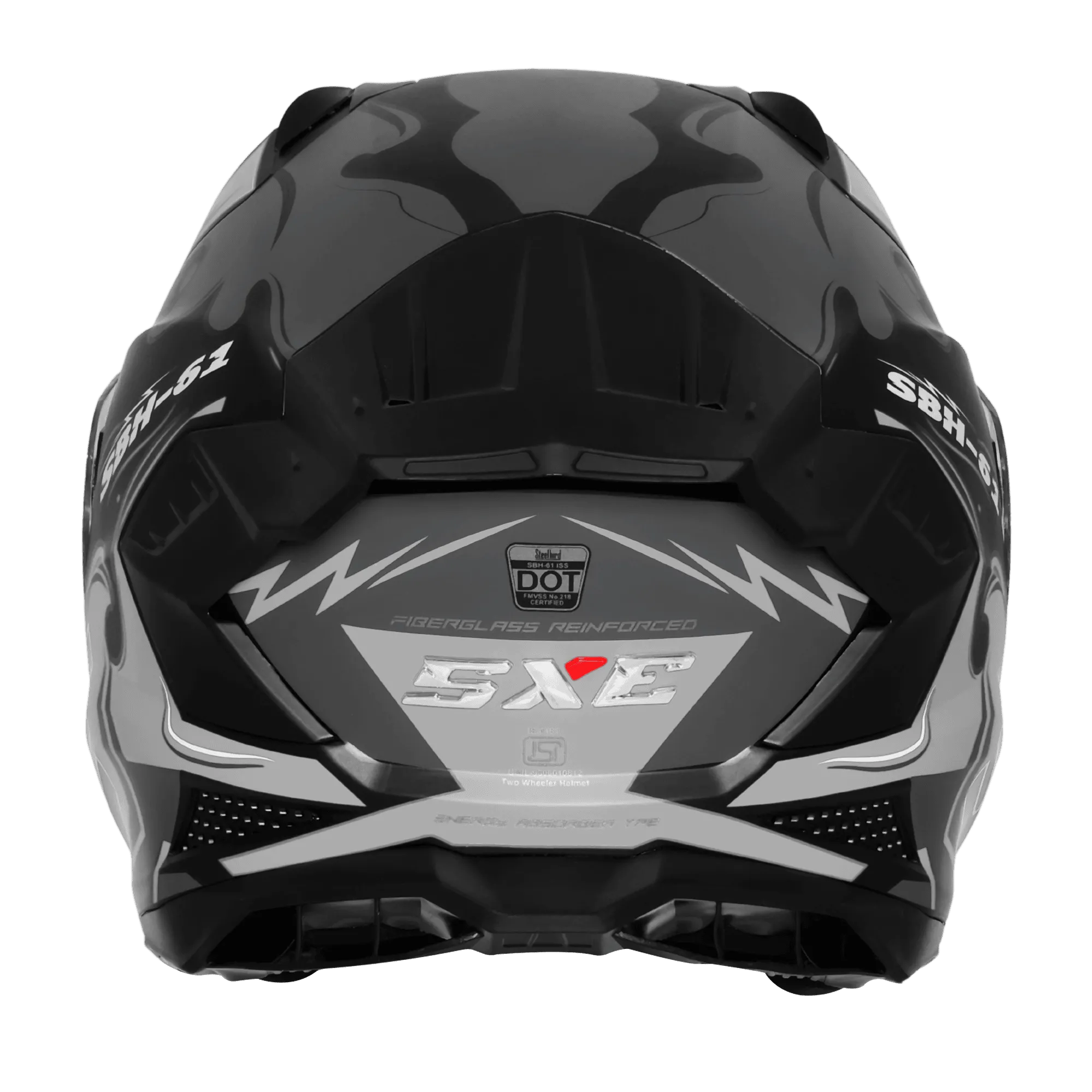 Steelbird Sbh 61 Sxe St3 Black Gray Full Face Helmet