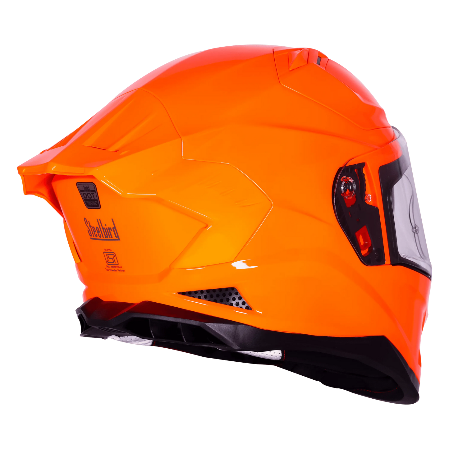 Steelbird Sbh 61 Sxe Black Orange Full Face Helmet