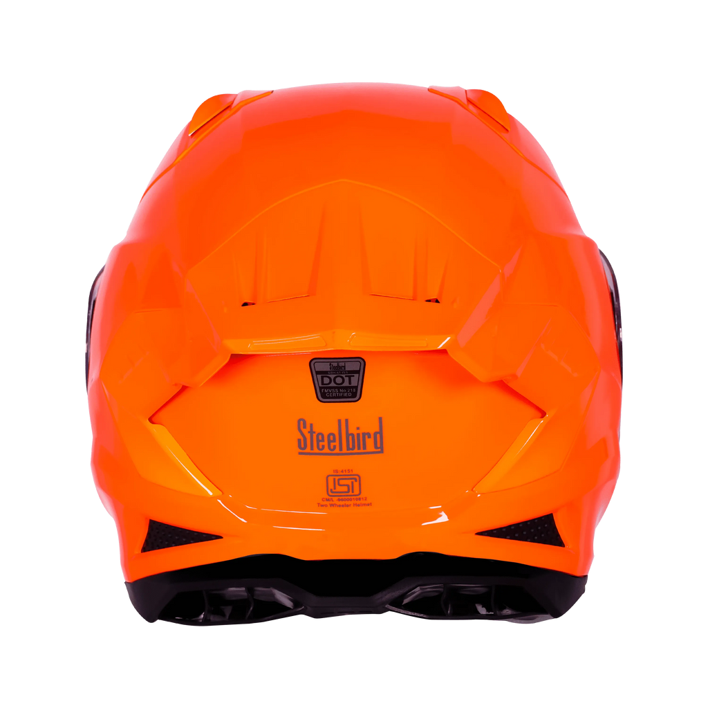 Steelbird Sbh 61 Sxe Black Orange Full Face Helmet