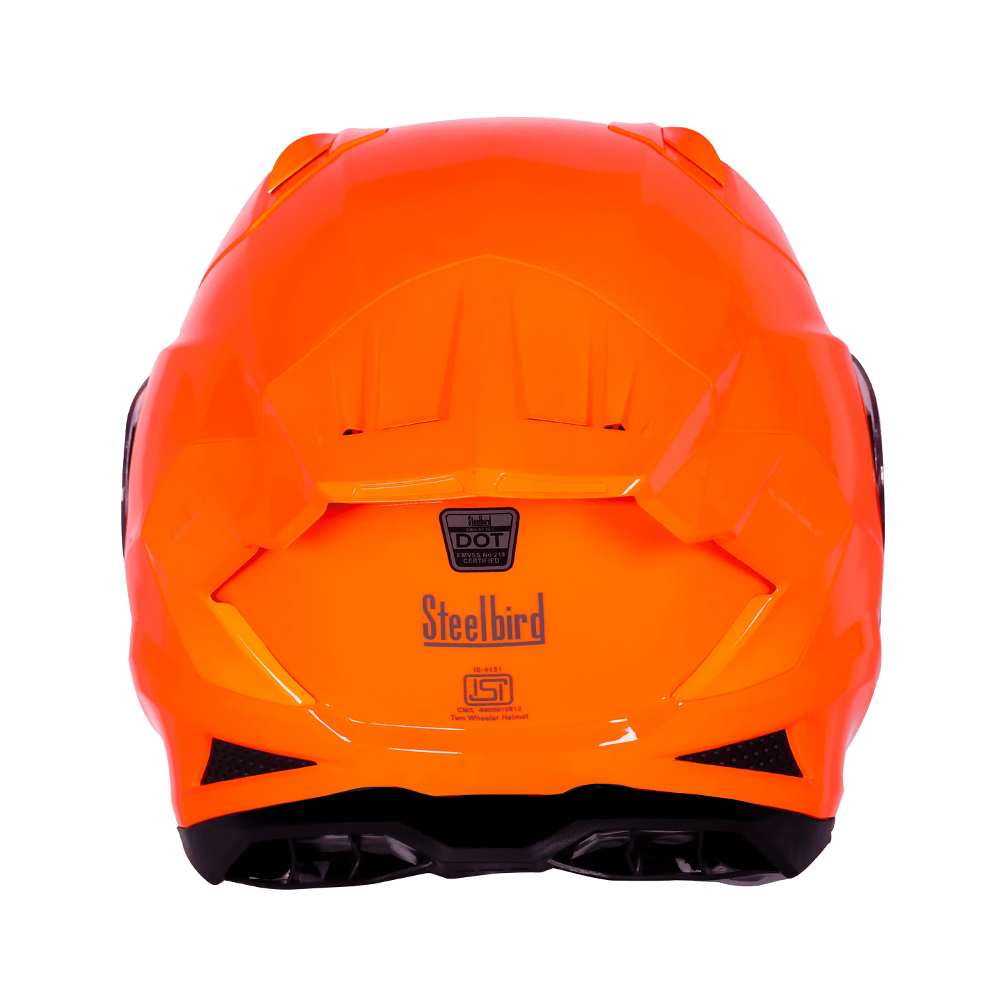 Steelbird Sbh 61 Sxe Black Orange Full Face Helmet