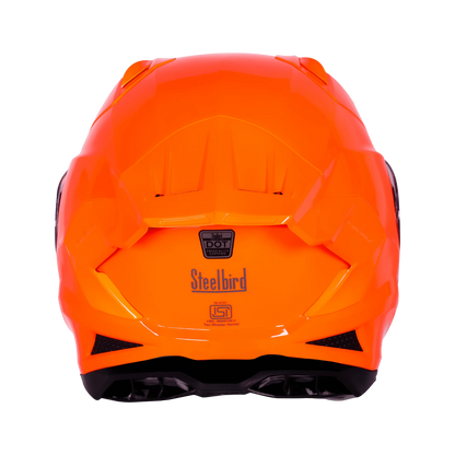 Steelbird Sbh 61 Sxe Black Orange Full Face Helmet