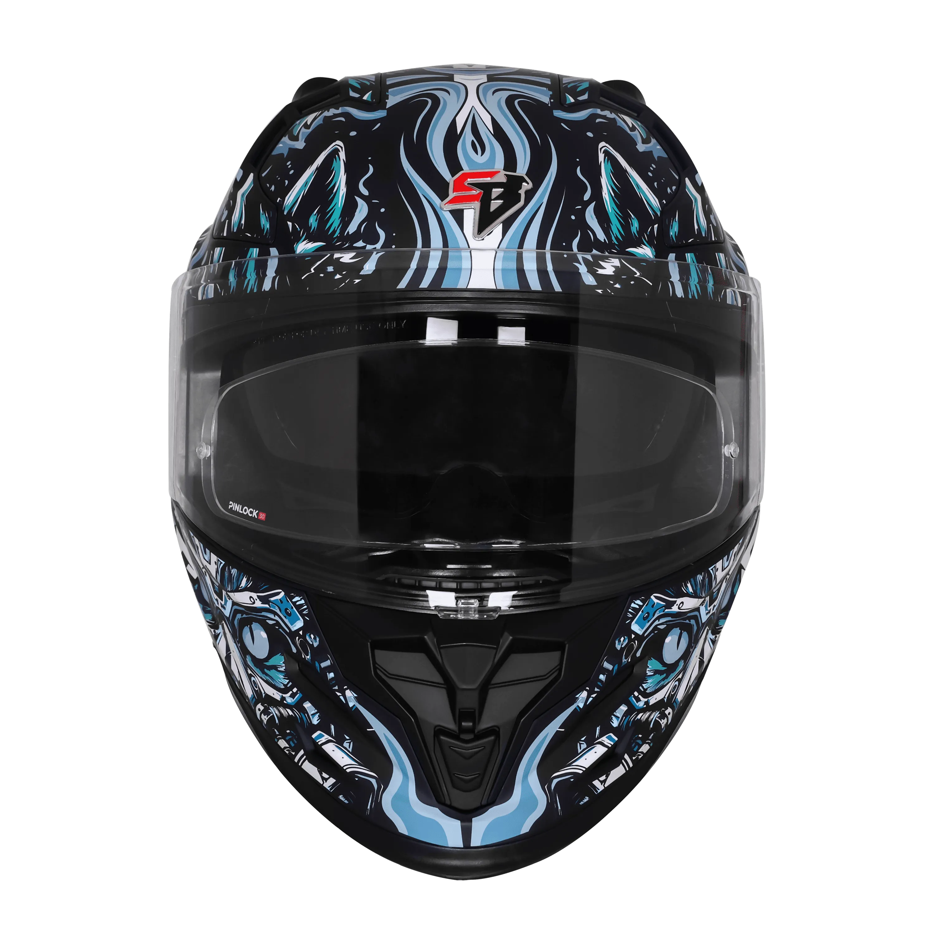 Steelbird Sbh 61 Sxe Sp1 Black Blue Full Face Helmet