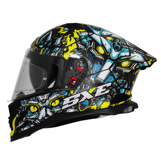 Steelbird Sbh 61 Sxe Sp1 Black Neon Full Face Helmet