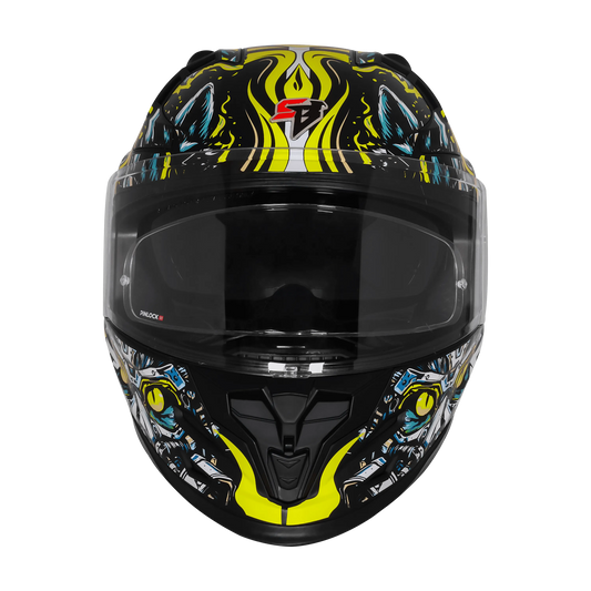 Steelbird Sbh 61 Sxe Sp1 Black Neon Full Face Helmet