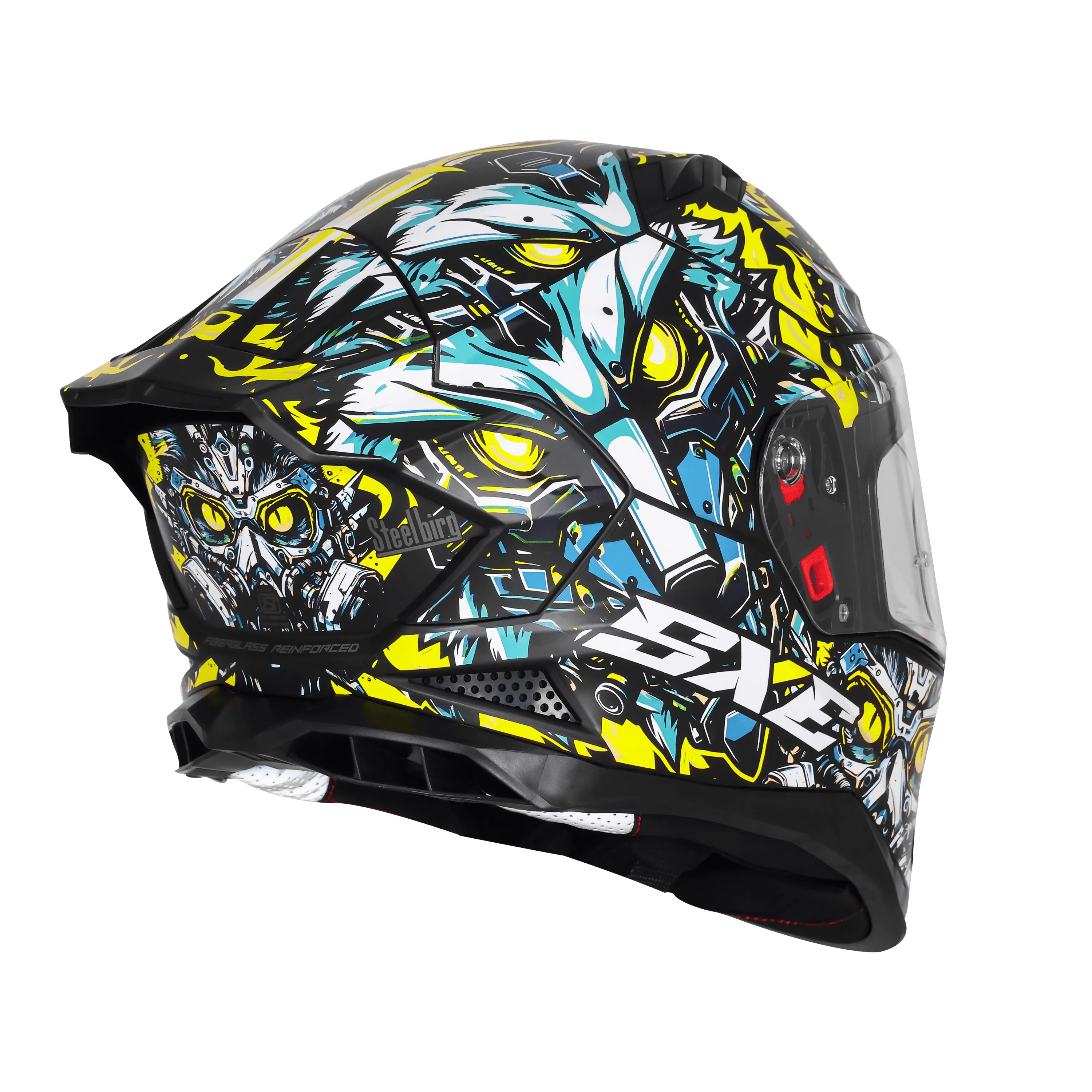 Steelbird Sbh 61 Sxe Sp1 Black Neon Full Face Helmet