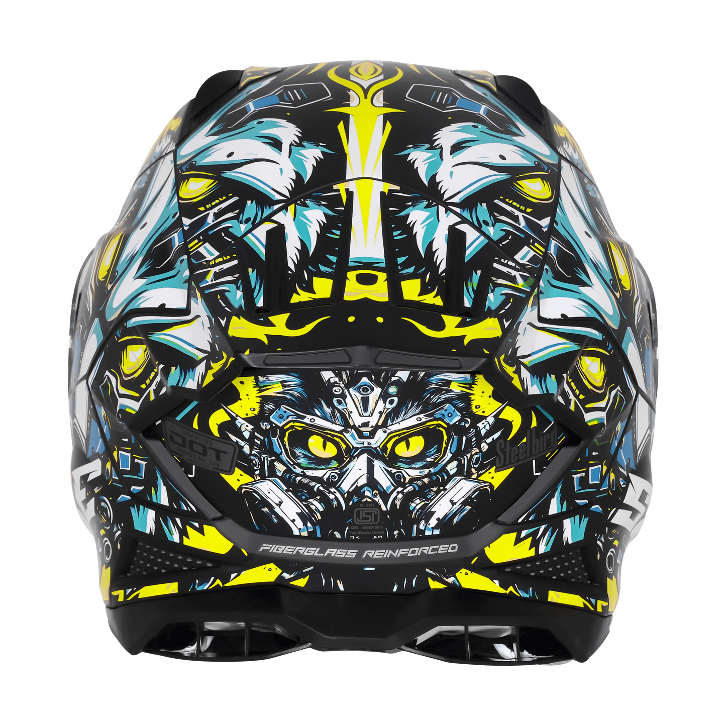 Steelbird Sbh 61 Sxe Sp1 Black Neon Full Face Helmet