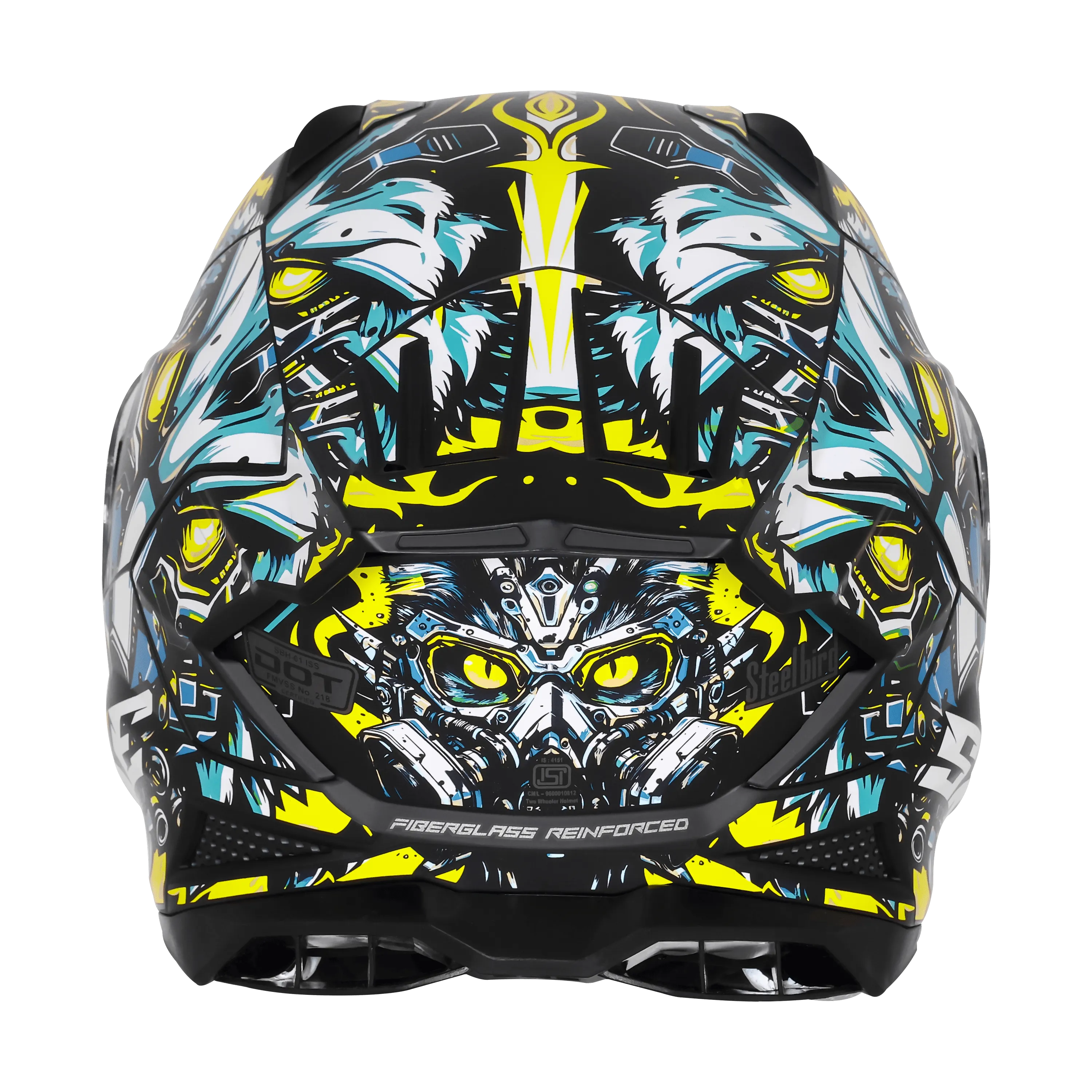 Steelbird Sbh 61 Sxe Sp1 Black Neon Full Face Helmet