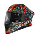 Steelbird Sbh 61 Sxe Sp1 Black Orange Full Face Helmet
