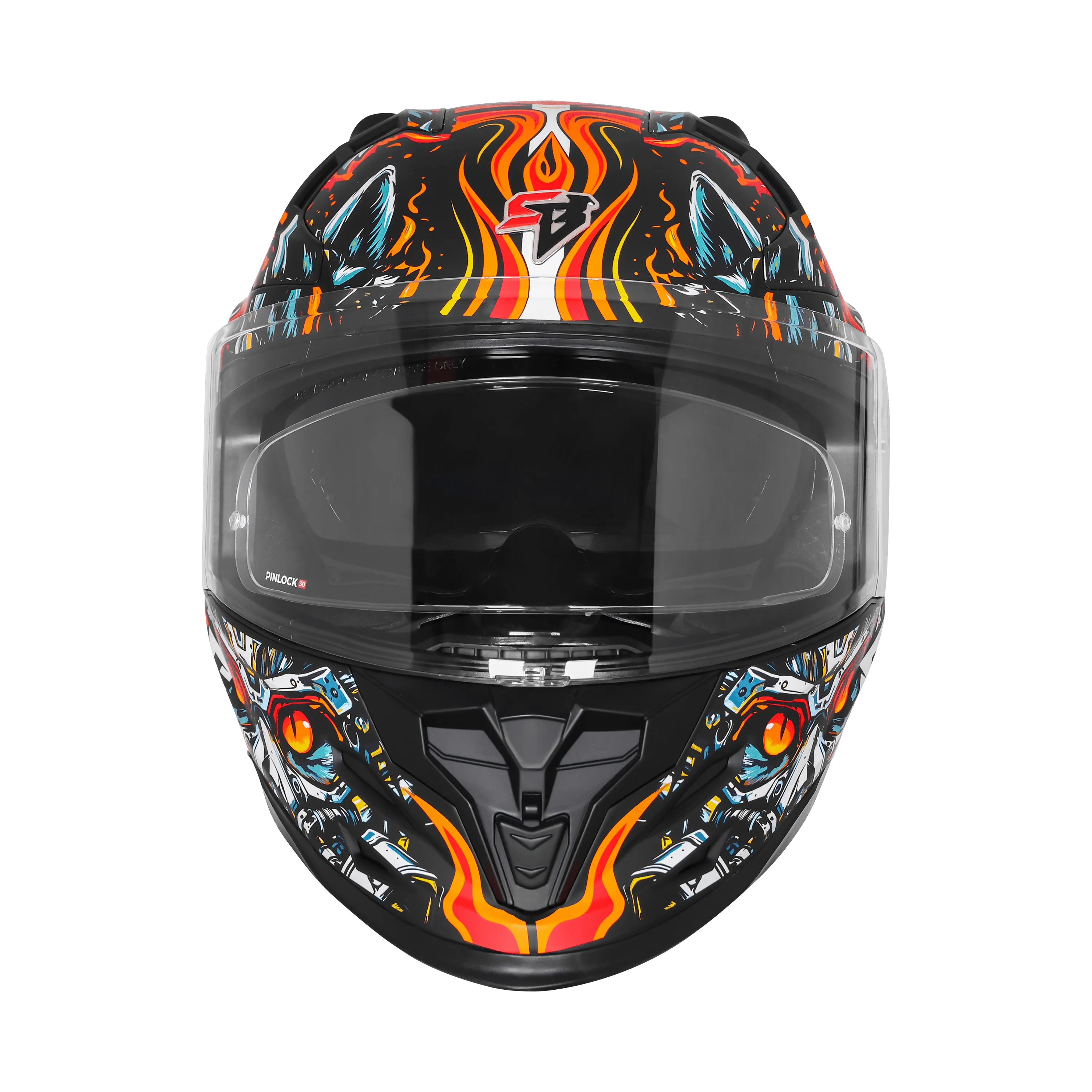 Steelbird Sbh 61 Sxe Sp1 Black Orange Full Face Helmet