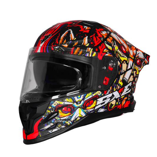 Steelbird Sbh 61 Sxe Sp1 Black Red Full Face Helmet