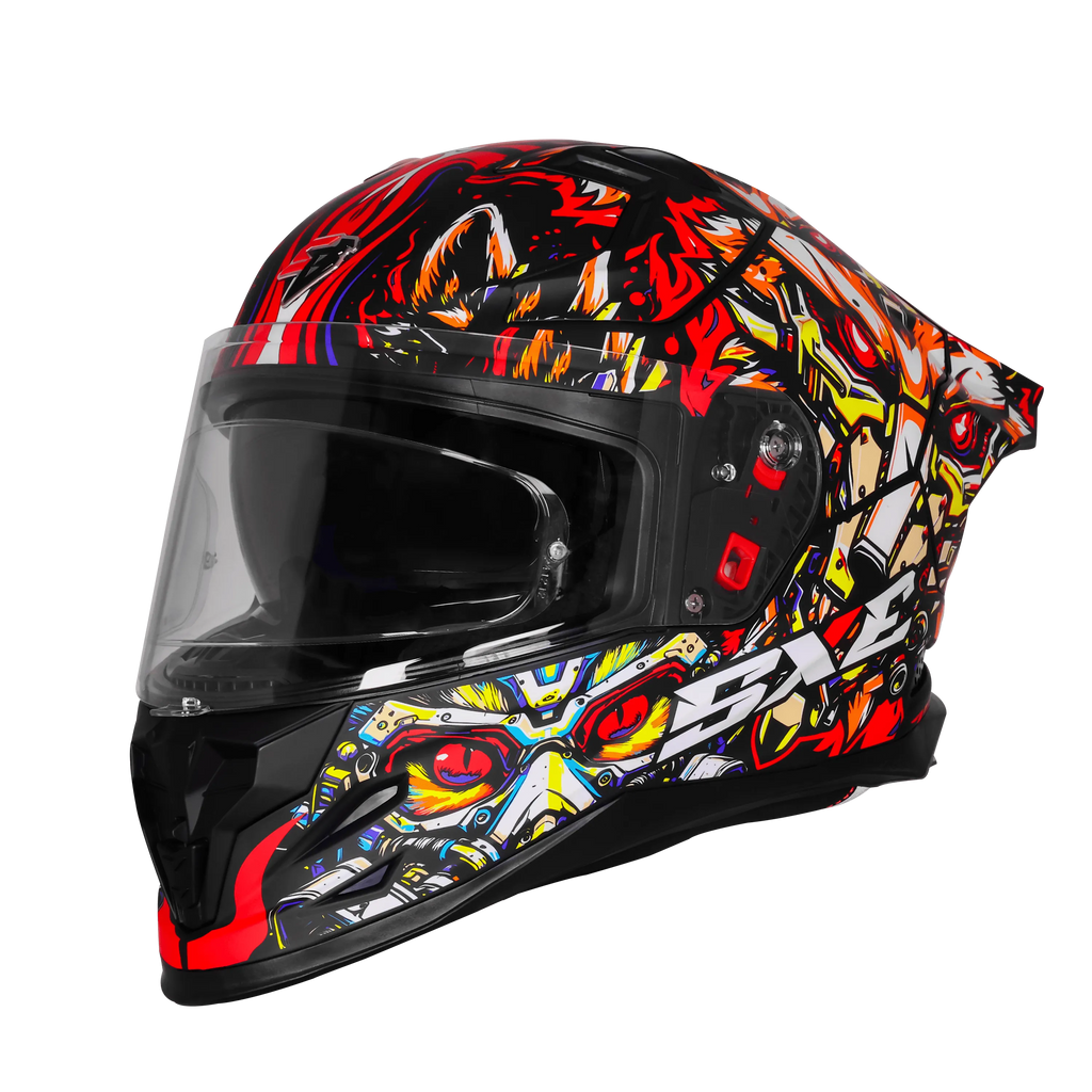 Steelbird Sbh 61 Sxe Sp1 Black Red Full Face Helmet