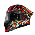 Steelbird Sbh 61 Sxe Sp1 Black Red Full Face Helmet