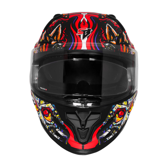Steelbird Sbh 61 Sxe Sp1 Black Red Full Face Helmet