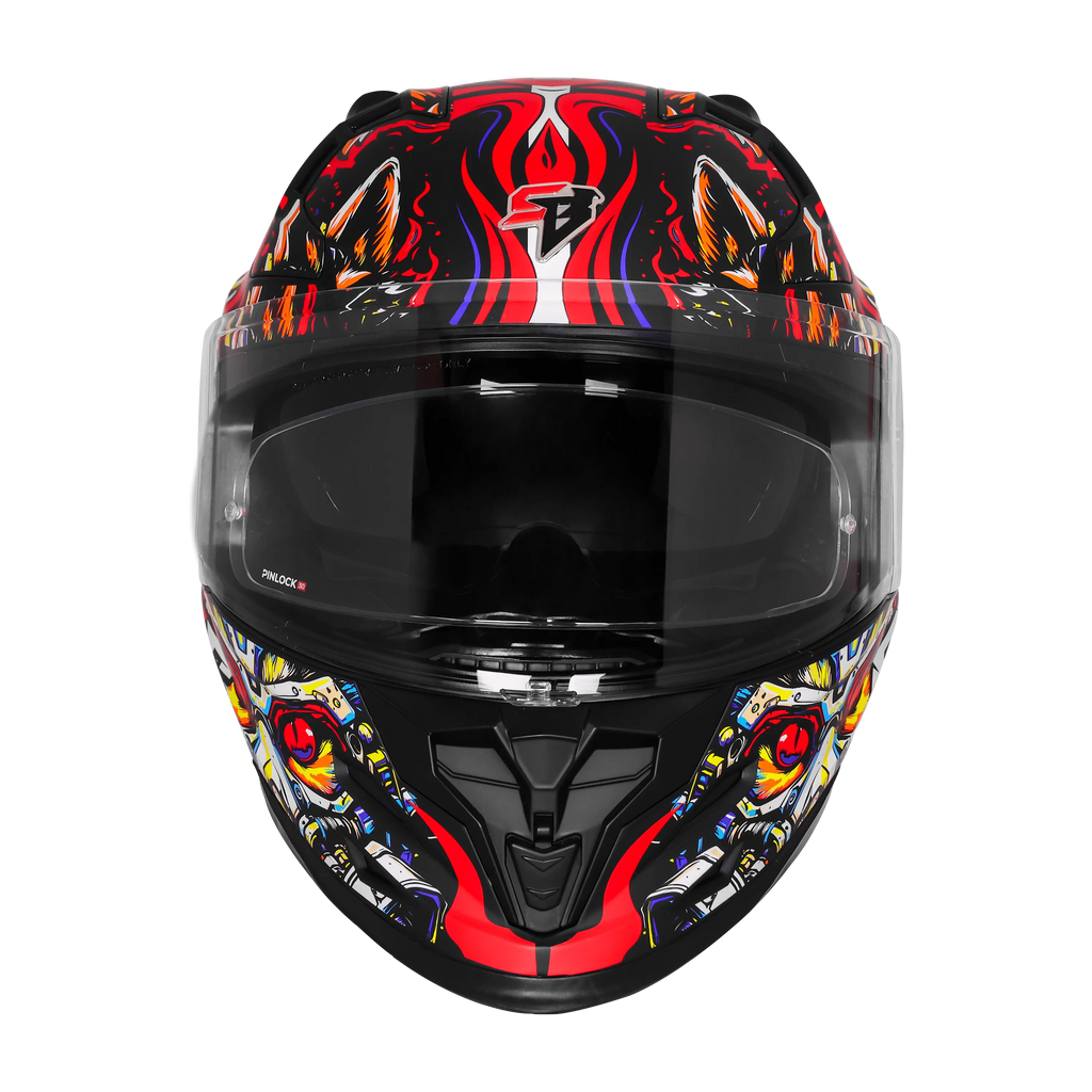 Steelbird Sbh 61 Sxe Sp1 Black Red Full Face Helmet