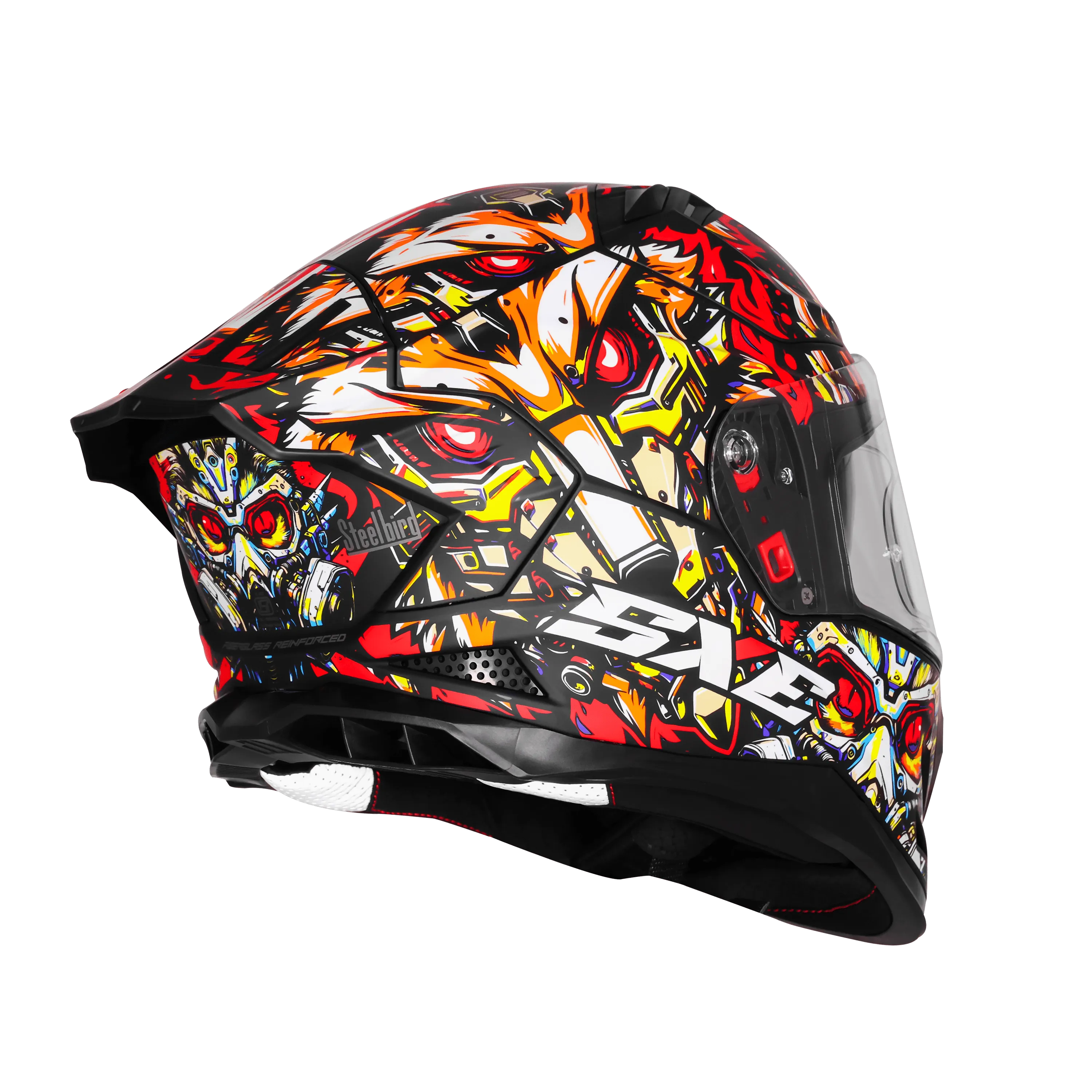 Steelbird Sbh 61 Sxe Sp1 Black Red Full Face Helmet