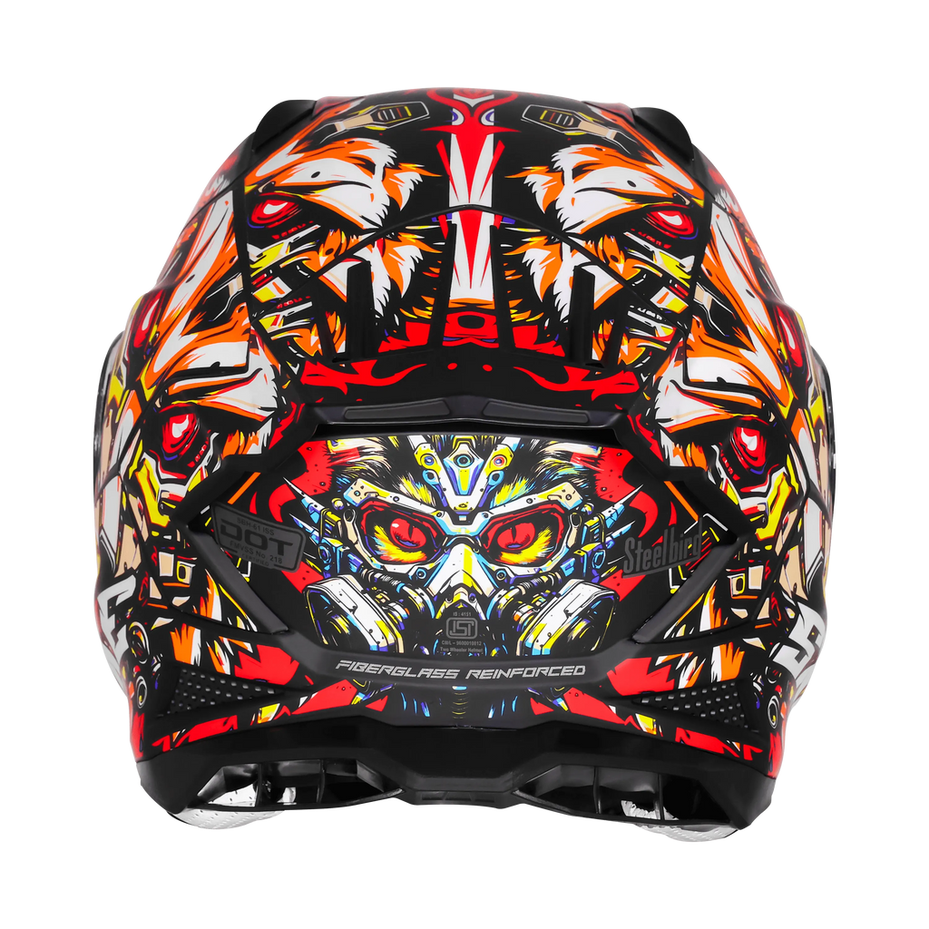 Steelbird Sbh 61 Sxe Sp1 Black Red Full Face Helmet
