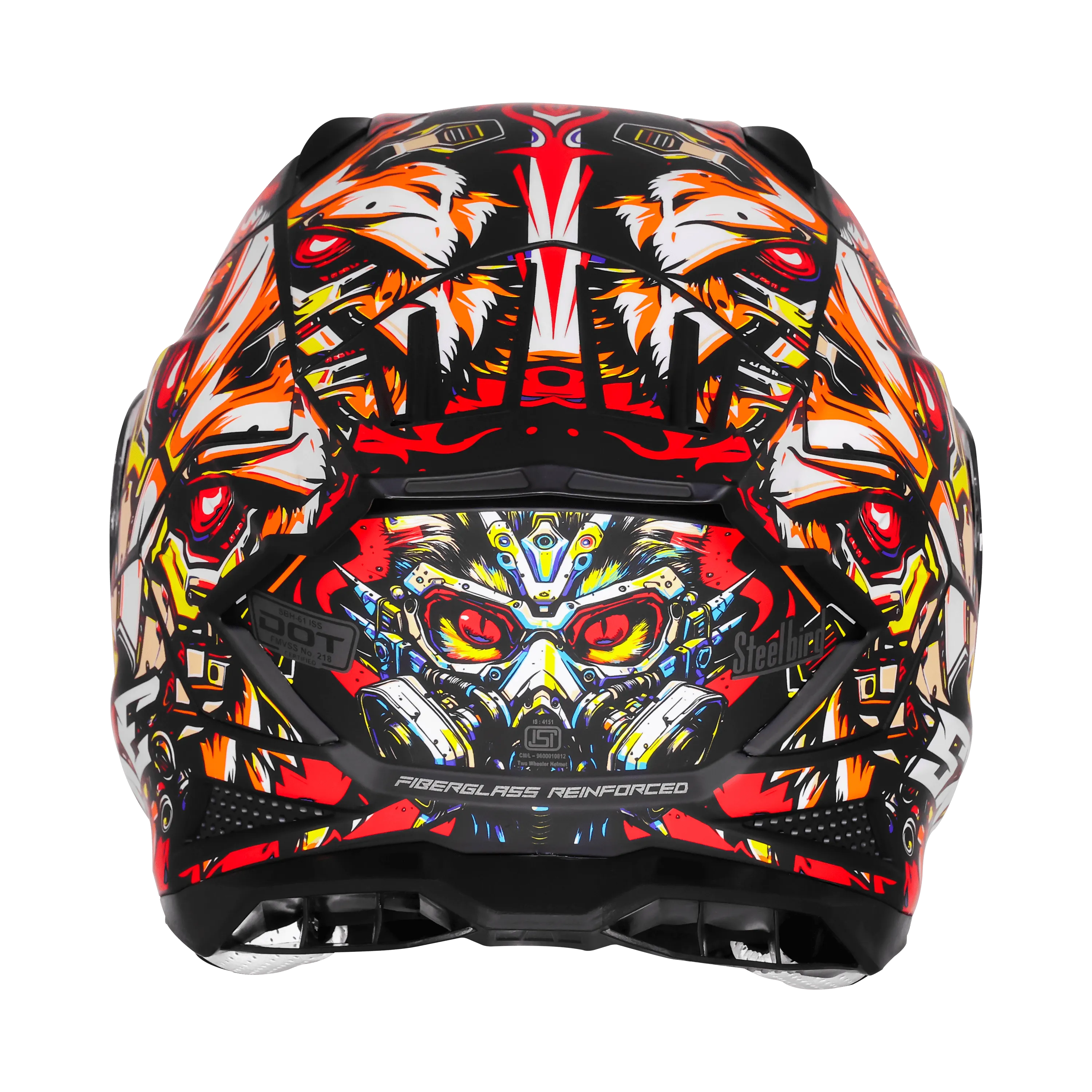 Steelbird Sbh 61 Sxe Sp1 Black Red Full Face Helmet