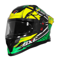 Steelbird Sbh 61 Sxe Sp2 Black Green Full Face Helmet