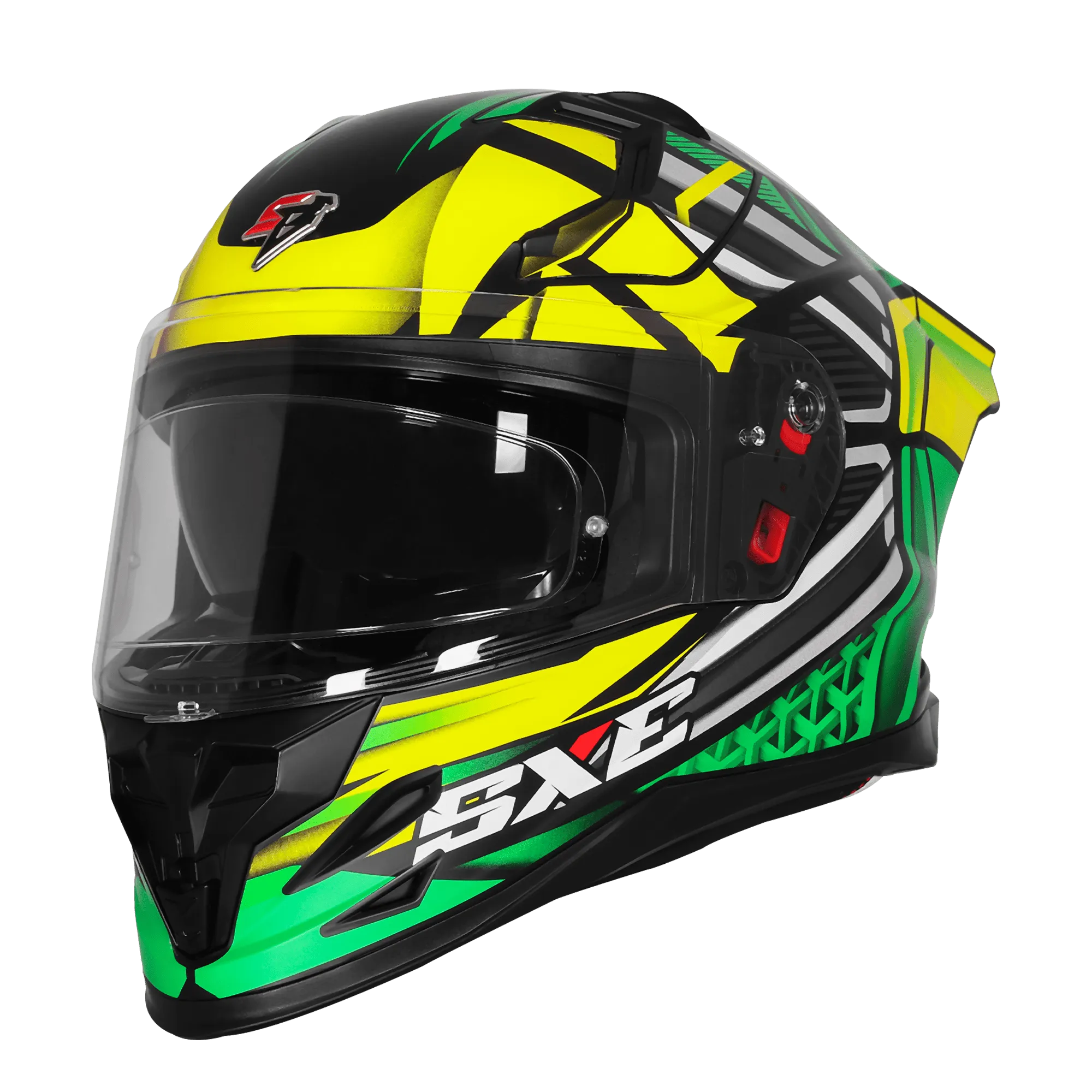 Steelbird Sbh 61 Sxe Sp2 Black Green Full Face Helmet
