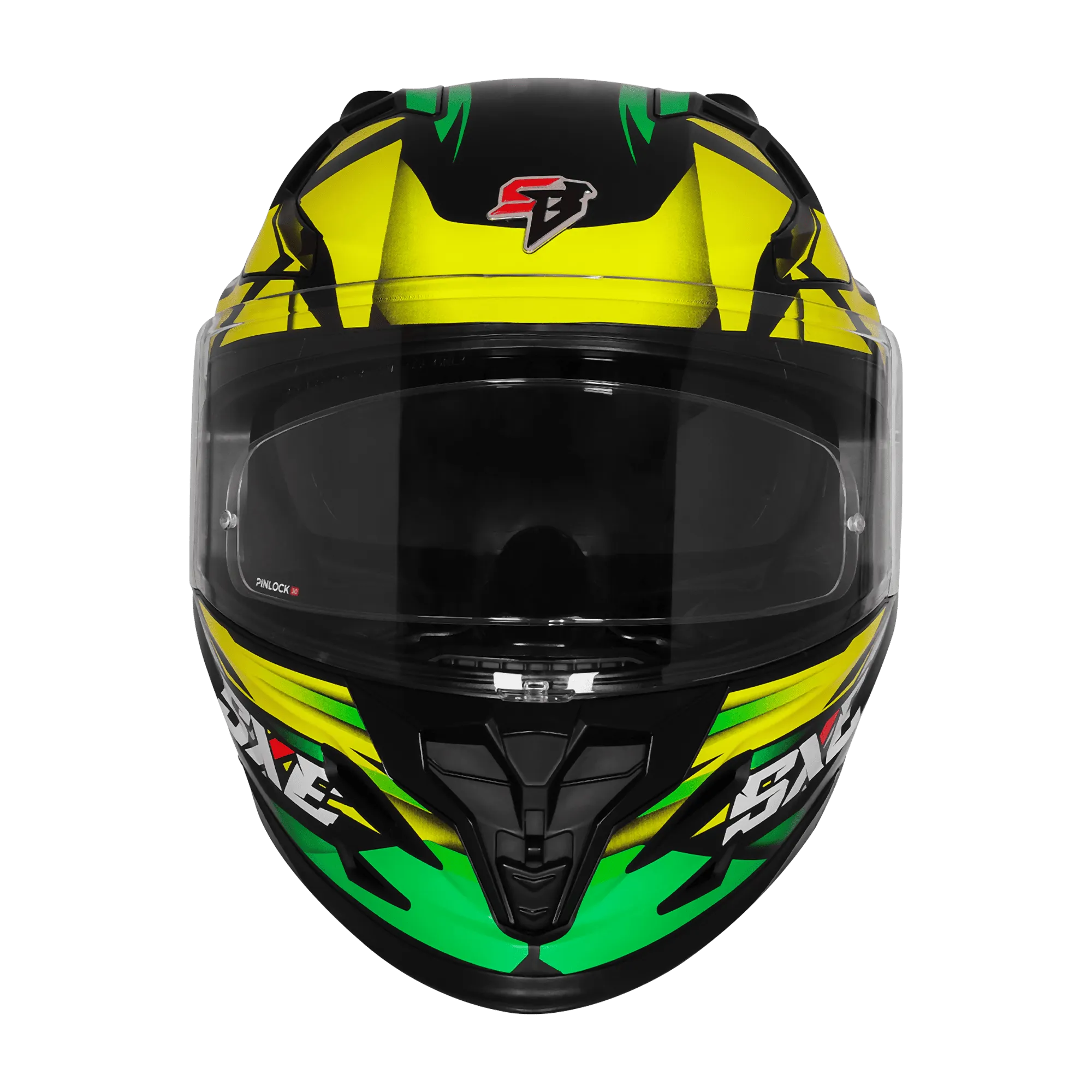 Steelbird Sbh 61 Sxe Sp2 Black Green Full Face Helmet