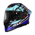 Steelbird Sbh 61 Sxe Sp2 Black Jazz Blue Full Face Helmet