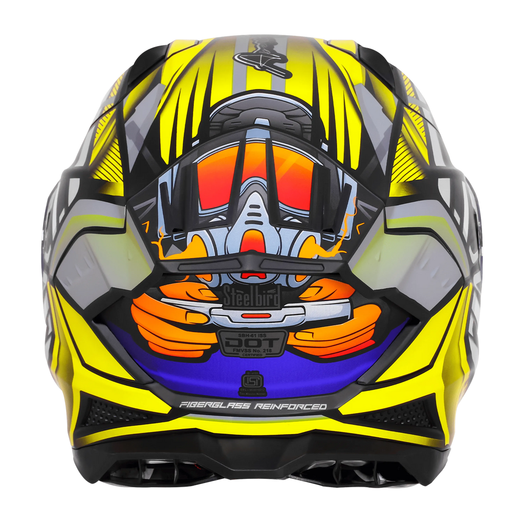 Steelbird Sbh 61 Sxe Sp2 Black Neon Full Face Helmet
