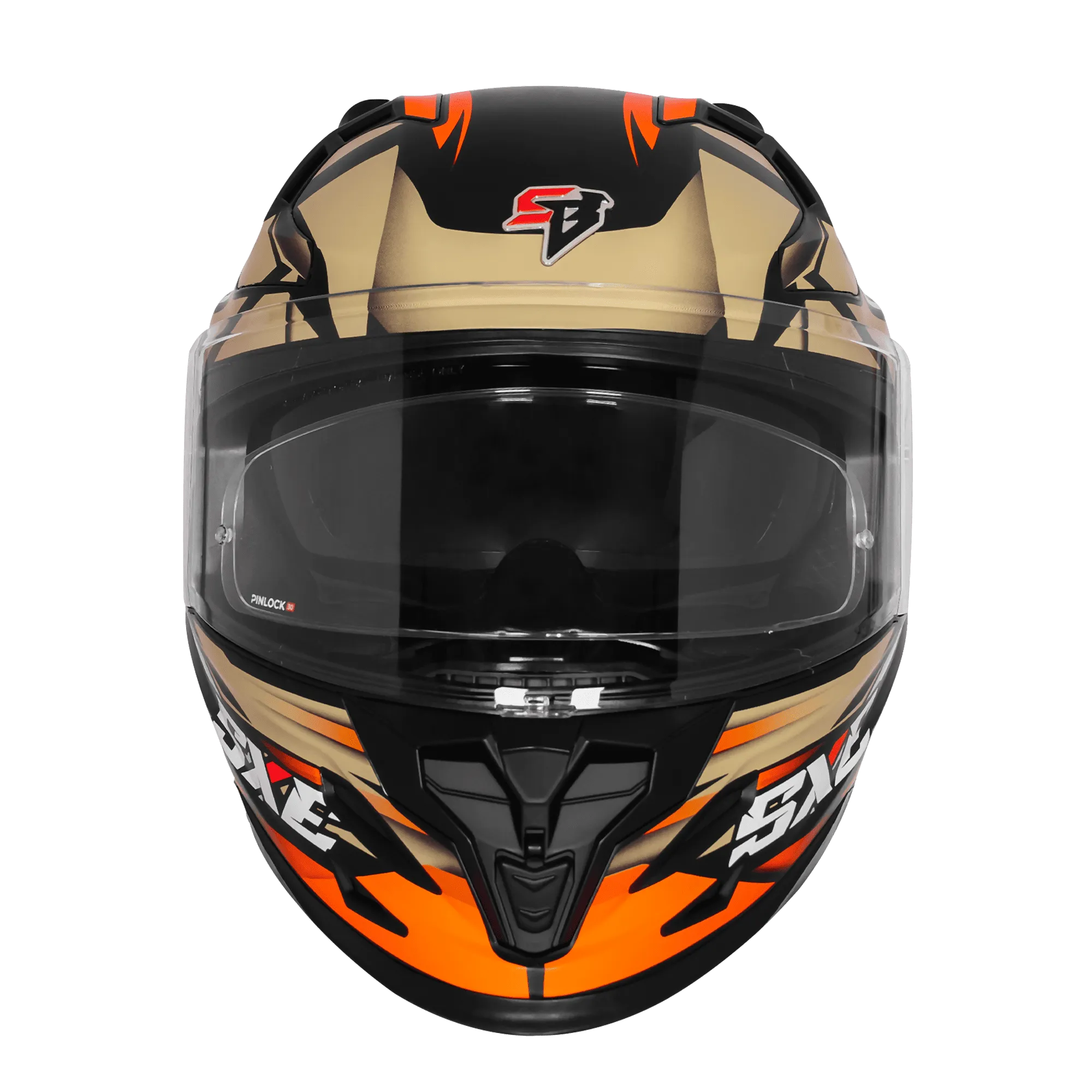 Steelbird Sbh 61 Sxe Sp2 Black Orange Full Face Helmet