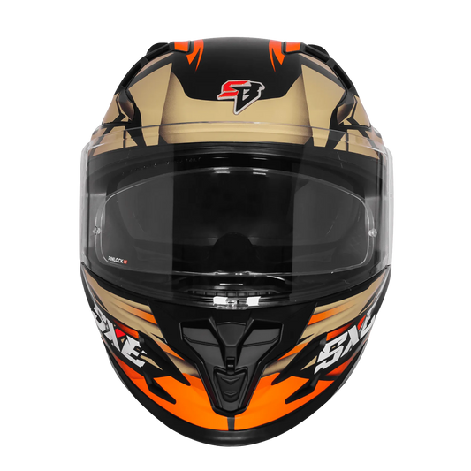 Steelbird Sbh 61 Sxe Sp2 Black Orange Full Face Helmet