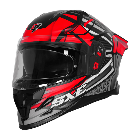 Steelbird Sbh 61 Sxe Sp2 Black Red Full Face Helmet