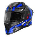 Steelbird Sbh 61 Sxe Sp3 Black Blue Full Face Helmet