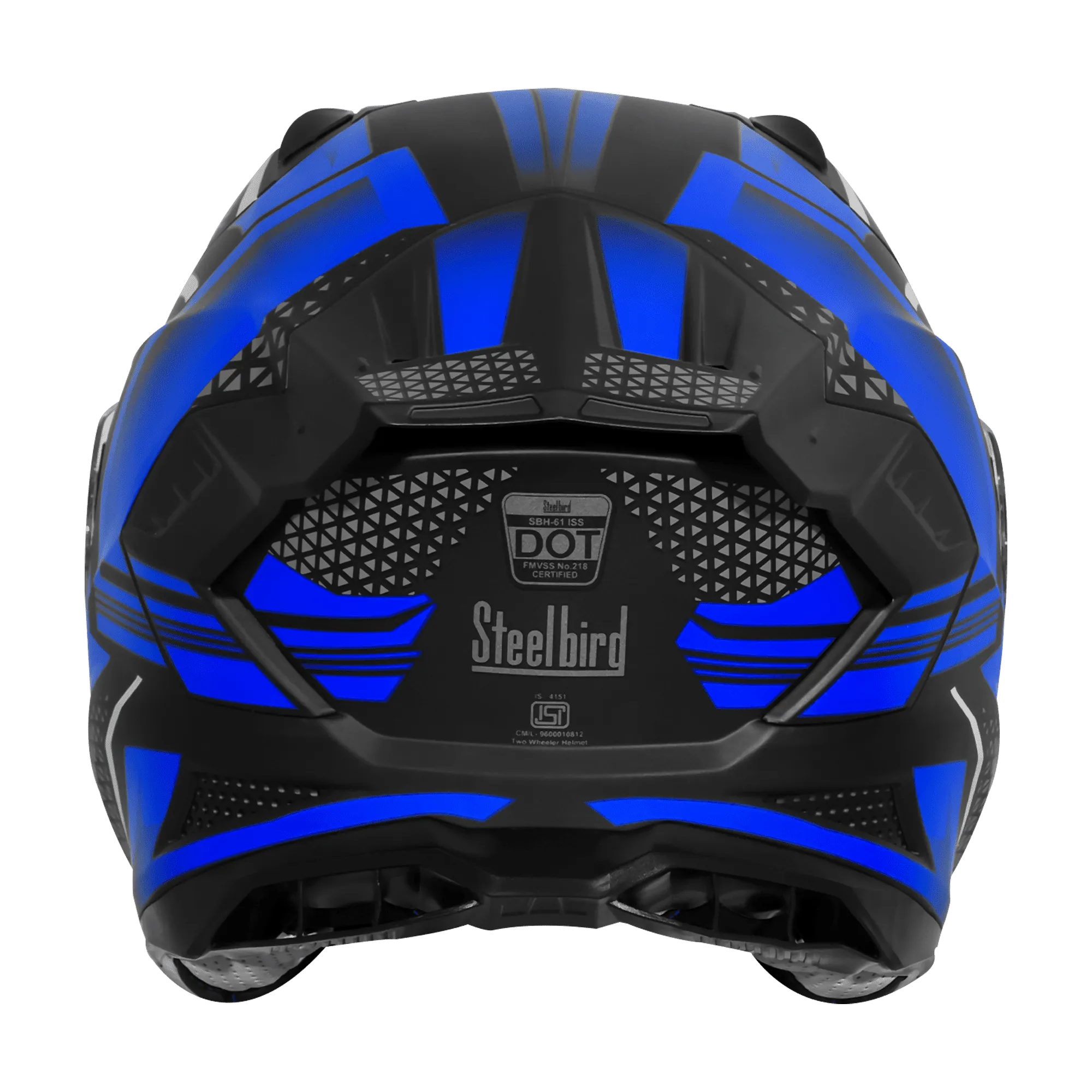 Steelbird Sbh 61 Sxe Sp3 Black Blue Full Face Helmet