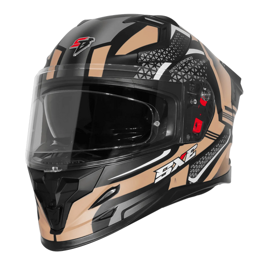 Steelbird Sbh 61 Sxe Sp3 Black Desert Storm Full Face Helmet