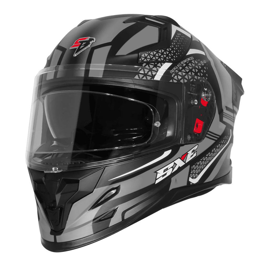 Steelbird Sbh 61 Sxe Sp3 Black Gray Full Face Helmet