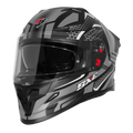 Steelbird Sbh 61 Sxe Sp3 Black Gray Full Face Helmet